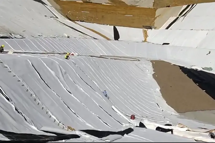 The application of filament geotextile